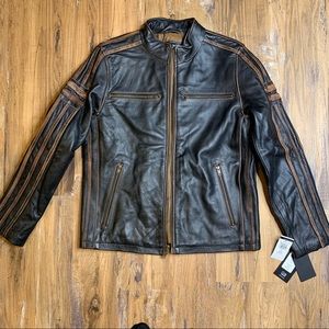 Black Rivet Genuine Leather Jacket